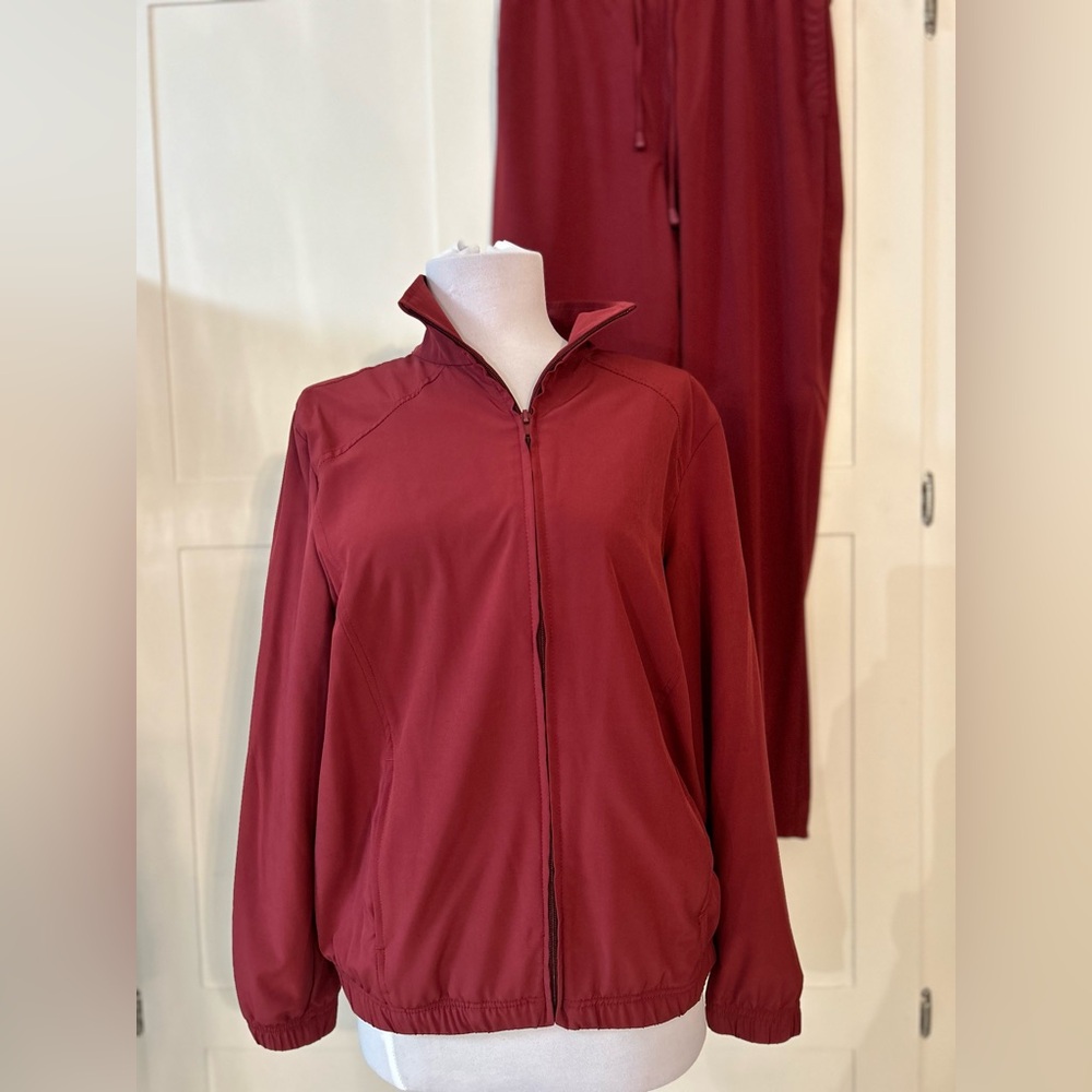 Vintage Y2K Track Suit  2 Pc Set Pants Jacket Women’s Small maroon
